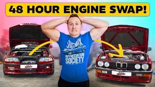 CAN WE ENGINE SWAP A PROJECT CAR IN 48 HOURS?