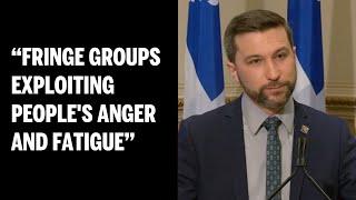 Demands being made at convoy protests go against Québec solidaires values Nadeau-Dubois says
