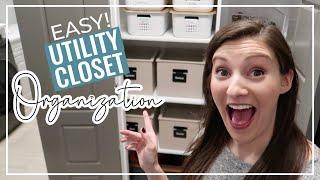 ORGANIZE YOUR UTILITY CLOSET LIKE A PRO  Utility Closet Makeover + Organizing Random Things