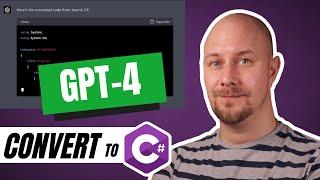 Converting Java to C# using GPT-4