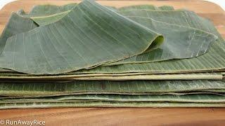 Preparing Banana Leaves