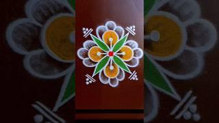 Easy daily kolam designs  3 dots rangoli #shorts #trending #trending