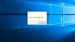 How to fix Error Set user setting to driver failed Solved