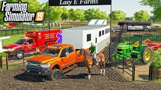 WEEKEND RODEO WITH THE BOYS LIFTED TRUCKS BRONC RIDING  ROLEPLAY FARMING SIMULATOR 2019