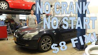 BMW 5 Series No Crank No Start FIX for less than $10