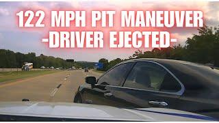 122 MPH PIT Maneuver on Lexus by Arkansas State Police - Female driver EJECTED #pursuit #chase