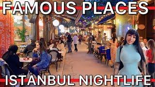 Turkiye Exciting nights in famous places in IstanbulBesiktasKarakoyGalataport Walking Tour4K