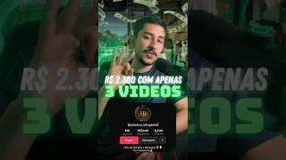 R$2.300 com 3 vídeos e sem aparecer  #cortes #criadordeconteudo #monetização #monetizartiktok