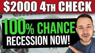 100% Chance NOW $2000 4th checks in imminent RECESSION  STIMULUS CHECK UPDATE & BREAKING NEWS