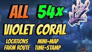 All 54 Violet Coral Locations and Farm Route under 8 minutes  Wuthering Waves