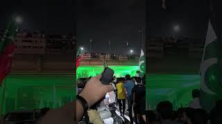 D- Chowk Islamabad  PTI And Pakistan Flags everywhere.