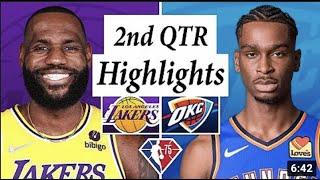 Los Angeles Lakers vs  Oaklahoma City Thunder Full Highlights 2nd QTR   Dec 10   2022 NBA Season