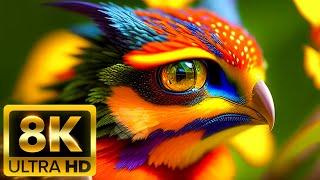 UNIQUE ANIMALS COLLECTION - 8K 60FPS ULTRA HD - With Nature Sounds Colorfully Dynamic