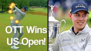 MATT FITZPATRICK wins US Open wOver the Top Miracle Swing