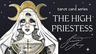The High Priestess Tarot Card Painting Process  jlauserart