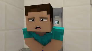 Steve and Wolf Life The Toilet Minecraft Animation
