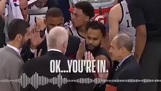 Classic Gregg Popovich  Holds Coach Vote on Putting Patty Mills Back in Game with 2 Fouls