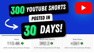 I Posted 300 YouTube Shorts in 30 Days on a Brand New Channel  Here are the Results