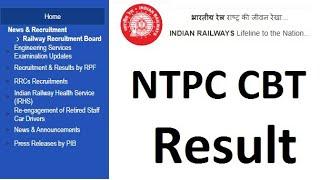 RRB NTPC RESULT DECLARED Check Your Result Cutoff Official Website