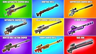 Evolution of All Fortnite Sniper Rifles Chapter 1 Season 1 - Chapter 5 Season 3