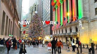 4KNYC Christmas Walk  Financial District Lower Manhattan Fine Dining Delmonicos Dec. 2023