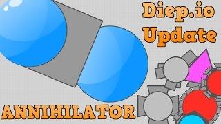 NEW DIEP.IO ANNIHILATOR TANK  vs Bosses Mothership and Dominators