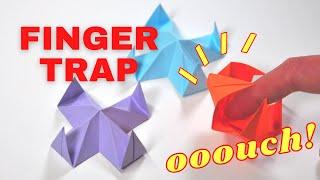 Origami Finger Trap  Paper Finger Trap Easy️⭐️   Fidget Toy Antistress No Glue No Tape️