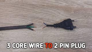 3 Core Wire to 2 Pin Plug