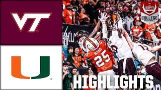 Virginia Tech Hokies vs. Miami Hurricanes  Full Game Highlights  ESPN College Football