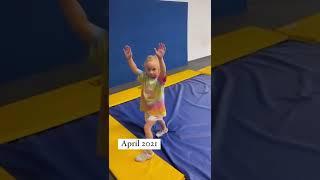 This Young Gymnast Makes SO Much Progress in One Year  #shorts