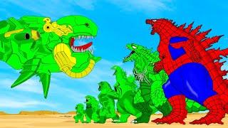 Evolution Of GODZILLA SPIDER & KONG vs Evolution Of BLOOP RADIATION Who Will Win? Godzilla Cartoon