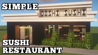 Minecraft Simple Sushi Restaurant  How to build Minecraft sushi restaurant  Minecraft Tutorial