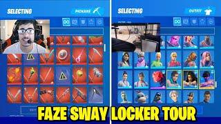 SWAY Shows His FORTNITE SKINS & Pickaxes Locker $20000 Skin Showcase