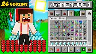 GPLAY GRA PRZEZ 24H NA GAMEMODE 1 W MINECRAFT? GPLAY & LUMI