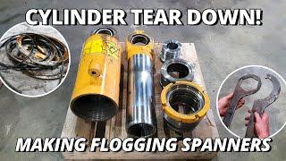 Suspension Strut Cylinder Tear Down  Making Flogging Spanner