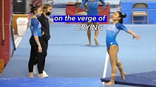 people yell at you DO NOT CRY  Level 9 Gymnastics Meet