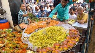 NEXT LEVEL Vegetarian Food in VARANASI - Indian Street Food tour of Banaras India