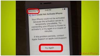 iPhone  be Could not activated because the activation server is temporarily unavailable.