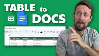 Link Google Sheets Tables to Google Docs 2024 Version