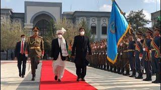 Afghan president welcomes Pakistan PM to Kabul with honour guard  AFP