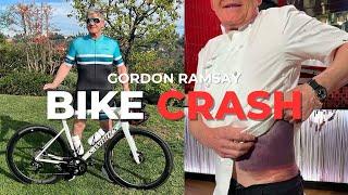 Gordon Ramsay Bike Crash - Nearly Dies