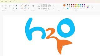 How to draw the H2O Just Add Water logo using MS Paint  How to draw on your computer