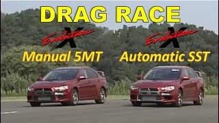 Drag Race #94  Mitsubishi Lancer Evo X SST vs Evo X 5MT