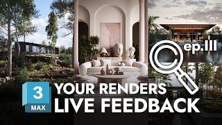 Send your 3D RENDER  Live feedback from VizAcademy  Ep.03