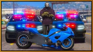 GTA 5 Roleplay - trolling cops in FAST drag bike  RedlineRP