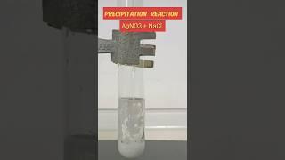 Double Displacement Reaction - Precipitation Reaction - AgNO3 & NaCl#shorts#science