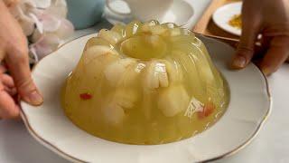 Lychee Osmanthus Agar-agar Jelly 荔枝桂花燕菜糕果冻