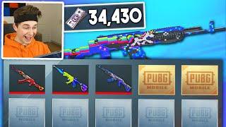 3 NEW WEAPON SKINS 1 OPENING  34000 UC PUBG MOBILE