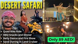 Amazing DESERT SAFARI in DUBAI  Sand Bashing Quad Bike Dance and BBQ Dinner