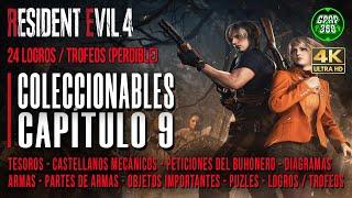 Resident Evil 4 Remake  Guía de TODOS los Coleccionables del Capítulo 9 Tesoros Castellanos...